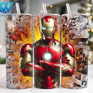 Superhero 20 oz Skinny Tumbler Sublimation Design, Movies Characters 20oz Tumbler Png, Heroes Straight and Taper Tumbler Wrap