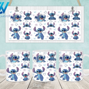 Cartoon Characters Mug Wrap, 11oz & 15oz Mug Template, Cartoon 11oz Mug Png, 15oz Mug Png, Mug Designs, Coffee Mugs, Mug Sublimation Design