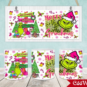 Christmas Mug Wrap, 11oz & 15oz Mug Template, Merry Christmas 11oz Mug Png, 15oz Mug Png, Mug Designs, Coffee Mugs, Mug Sublimation Design
