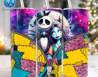 Movies Horror Characters 20 oz Skinny Tumbler Sublimation Design, Halloween Movies 20oz Skinny Tumbler Png, Straight and Taper Tumbler Wrap