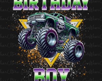 Birthday Boy Png, Monster Truck Png, Birthday Boy Truck Png, Happy Birthday Png, Mother's Day Png, Monster Jam Boy Png, Truck Birthday Png