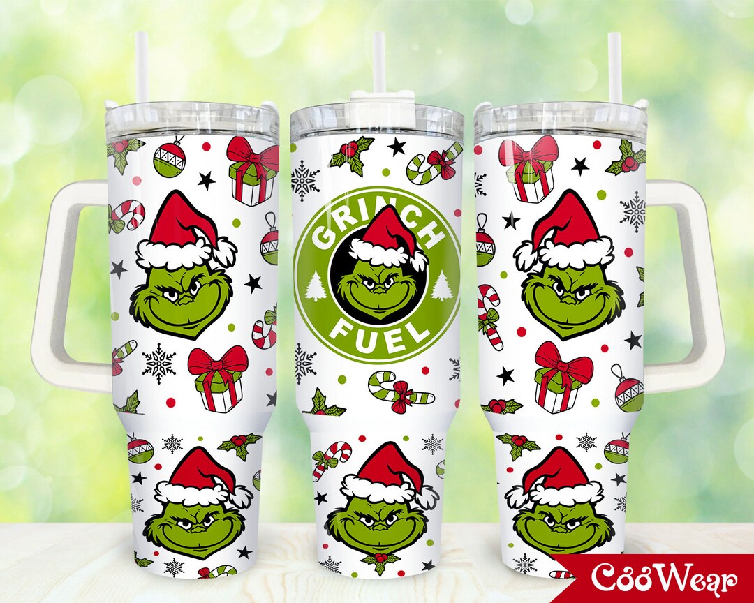 Christmas Character Grinch My Day 40 oz 2 piece Tumbler Wrap 