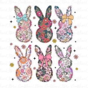 Easter Bunny Coquette Png, Happy Easter Png, Retro Easter Png, Easter Bunny Png, Easter Coquette Png, Boho Floral Easter Bunny Png