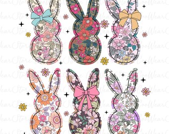 Easter Bunny Coquette Png, Happy Easter Png, Retro Easter Png, Easter Bunny Png, Easter Coquette Png, Boho Floral Easter Bunny Png