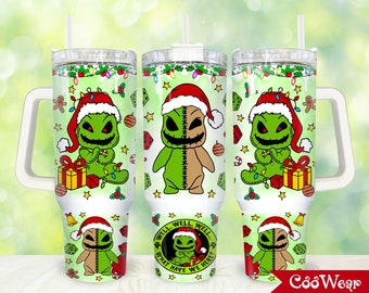 Weihnachten Horror Charakter 40 Unzen Tumbler Wrap Png, Frohe Weihnachten 2 Stück 40 Unzen Tumbler Png, Weihnachten Tumbler 40oz Png, Sublimation Design