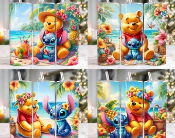 Cartoon Characters 20 oz Skinny Tumbler Sublimation Design, Summer Cartoon 20oz Skinny Tumbler Png, Cartoon Straight and Taper Tumbler Wrap
