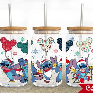 Christmas Character 16oz Glass Can Wrap, Christmas Cartoon 16 oz Glass Can Png, Christmas 16 oz Libbey Glass Can Wrap,16 oz Tumbler Wrap Png