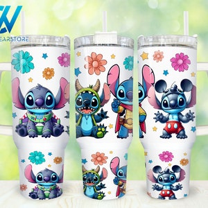 Cartoon Characters 40oz Tumbler Wrap Png, Cartoon Flowers 2 pieces 40 oz Tumbler Png, Cartoon Tumbler 40oz Png Sublimation Designs