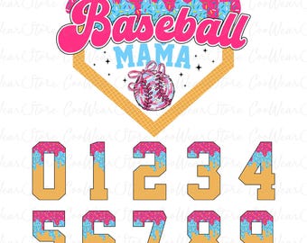 Benutzerdefinierte Baseball Mama Kokette Bogen Png, Baseball Mama Png, Spieltag Png, Sport Png, Baseball Png, Baseball Mama, personalisierter Text und Zahl