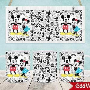 Cartoon Charaktere Tasse Wrap, 11 Unzen & 15 Unzen Becher Vorlage, Cartoon 11 Unzen Becher Png, 15 Unzen Becher Png, Becher Designs, Kaffeetassen, Becher Sublimation Design