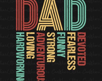 Retro Father Png, Father Png, Father Hardworking Hero Protector Png, Father's Day Png, Fathers Day Gift, Daddy Png, Gift For Dad, Retro Dad