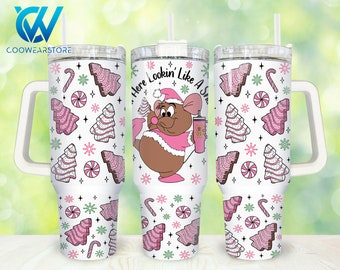 Weihnachtsbaumkuchen 40 Unzen Tumbler Wrap Png, Frohe Weihnachten 2 Stück 40 Unzen Tumbler Png, Weihnachtsbecher 40 Unzen Png, Sublimationsentwürfe