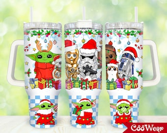 Weihnachten 40 Unzen Becher Wrap Png, Frohe Weihnachten 2 Stück 40 Unzen Becher Png, Cartoon Weihnachten Becher 40 Unzen Png, Sublimation Designs