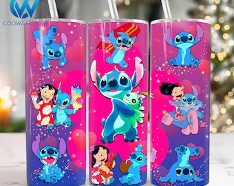 Cartoon Characters 20 oz Skinny Tumbler Sublimation Design, Cartoon Couple 20oz Skinny Tumbler Png, Cartoon Straight and Taper Tumbler Wra
