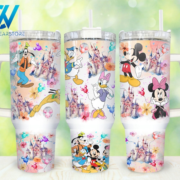 Movies Characters 40oz Tumbler Wrap Png, Cartoon Characters 2 pieces 40 oz Tumbler Png, Magic Cartoon 40oz Tumbler Png Sublimation Design