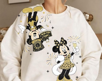 Happy New Year 2026 Png, Trendy New Year's Eve Png, Mouse And Friends New Year Shirt Design Png, New Year Matching Png, Mouse New Years 2026