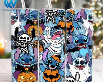 Halloween Horror 20oz Skinny Tumbler Wrap, Desenho animado Halloween 20oz Skinny Tumbler Png, Filmes de terror Halloween, Filme de terror Tumbler Png