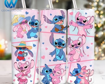 Cartoon Characters 20 oz Skinny Tumbler Sublimation Design, Cartoon Couple 20oz Skinny Tumbler Png, Cartoon Straight and Taper Tumbler Wra