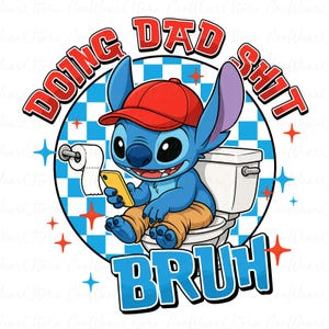 Retro Blue Monster Dad Png, Doing Dad Sh*t Png, Funny Dad Png, Father's Day Png, Fathers Day Gift, Daddy Png, Gift For Dad, Dad Skeleton Png