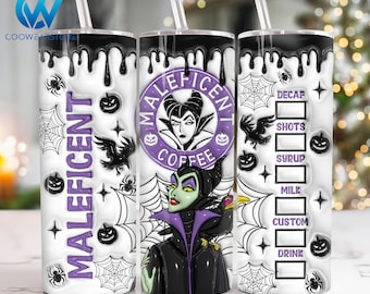 Horror Characters 3D Inflated 20 oz Skinny Tumbler Wrap Png, 3D Halloween 20oz Skinny Tumbler Png, Straight and Taper Tumbler Wrap