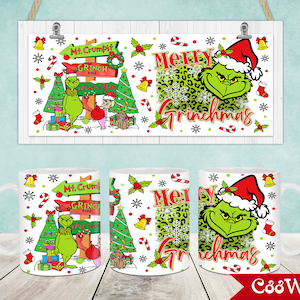 Christmas Mug Wrap, 11oz & 15oz Mug Template, Merry Christmas 11oz Mug Png, 15oz Mug Png, Mug Designs, Coffee Mugs, Mug Sublimation Design
