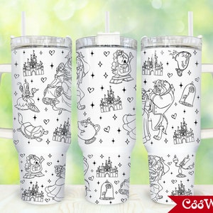 Films Personages 40 oz beker wrap png, stripfiguren 2 stuks 40 oz beker png, magische cartoon 40 oz beker png sublimatieontwerp
