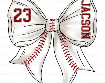 Custom Baseball Coquette Bow Png, Baseball Mama Png, Game Day Png, Sport Mama Png, Baseball Png, Baseball Mom, Personalized Text and Number