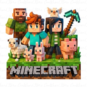 Spiel Film Png, Spielcharakter Png, Gaming Design Png, Block Charakter Png, Gaming Shirt für Jungen Png, lustiger Gamer Png, Videospiel Png