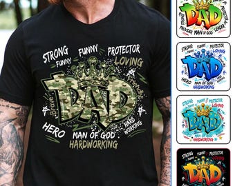 Bundle Strong Dad Png, Father Png, Dad Graffiti Png, Camo Dad Png, Father's Day Png, Fathers Day Gift, Daddy Png, Gift For Dad,Retro Dad Png