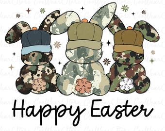 Happy Easter Png, Retro Easter Png, Camo Easter Bunny Png, Easter Coquette Png, Floral Spring Png, Easter Coquette Png, Camo Easter Png