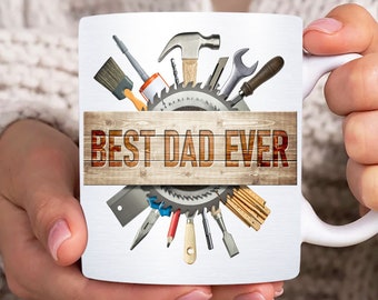 Best Dad Ever Mug Wrap, Dad 11oz Mug Template, Dad 11oz Mug Png, Fathers Day Mug Sublimation Design, Mechanic Dad Mug Wrap, Dad Mug Wrap