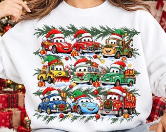 Stripes Cars Christmas PNG, Xmas Cartoon Movie PNG, Construction Truck Christmas Png, Merry Christmas Png, Christmas Cars Png, Trendy Xmas