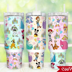Films Personages 40 oz beker wrap png, stripfiguren 2 stuks 40 oz beker png, magische cartoon 40 oz beker png sublimatieontwerp