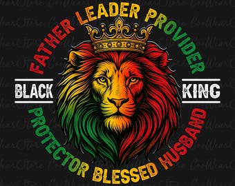 Papa noir png, papa lion juin 1865 png, Black Pride Png, roi noir png, fête des pères png, cadeau fête des pères, papa lion