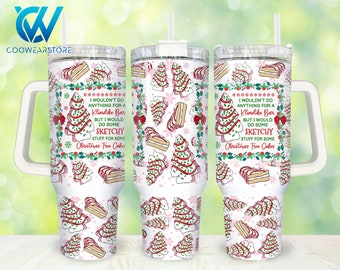 Weihnachtsbaumkuchen 40 Unzen Tumbler Wrap Png, Frohe Weihnachten 2 Stück 40 Unzen Tumbler Png, Weihnachtsbecher 40 Unzen Png, Sublimationsentwürfe