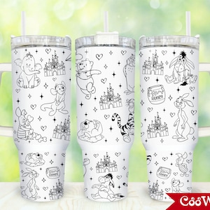 Movies Characters 40oz Tumbler Wrap Png, Cartoon Characters 2 pieces 40 oz Tumbler Png, Magic Cartoon 40oz Tumbler Png Sublimation Design