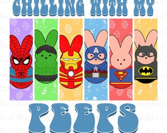 Easter Peeps Cartoon Png, Easter Bunny Superhero Png, Happy Easter Png, Retro Easter Png, Easter Bunny Png, Easter Cartoon Png, Easter Png