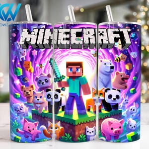 Stripfiguren 20 oz magere beker sublimatieontwerp, films Characters 20 oz magere beker png, rechte en taps toelopende beker wrap