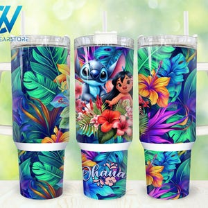 Cartoon Characters 40oz Tumbler Wrap Png, Cartoon Flowers 2 pieces 40 oz Tumbler Png, Cartoon Tumbler 40oz Png Sublimation Designs