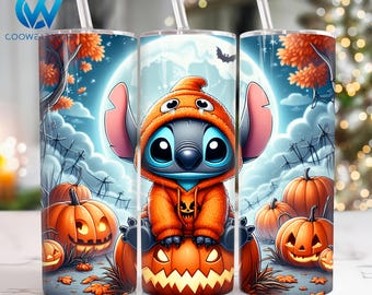 Envoltório de copo fino de abóbora Halloween 20 oz, desenho animado de Halloween 20 oz Tumbler Png, Envoltório de copo reto e cônico Spooky Season, arquivo digital