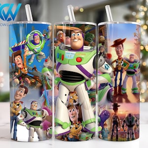 Cartoon Characters 20 oz Skinny Tumbler Sublimation Design, Cartoon 20oz Tumbler Png, Movies Characters Straight and Taper Tumbler Wrap