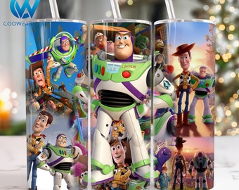 Personajes de dibujos animados Diseño de sublimación de vaso flaco de 20 oz, Vaso de dibujos animados de 20 oz Png, Personajes de películas Envoltura de vaso recto y cónico