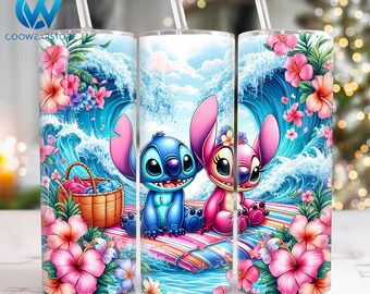 Cartoon Characters 20 oz Skinny Tumbler Sublimation Design, Cartoon Couple 20oz Skinny Tumbler Png, Cartoon Straight and Taper Tumbler Wra