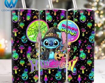 Películas Personajes de terror Diseño de sublimación de vaso flaco de 20 oz, Películas de Halloween Vaso flaco de 20 oz Png, Envoltura de vaso recto y cónico