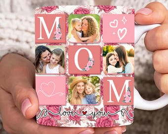 I Love You Mom Mug Wrap, Mothers Day 11oz & 15oz Mug Template, Mama 11oz Mug Png, Custom Mom Photo Mug Png, Mug Designs, Mom Coffee Mugs