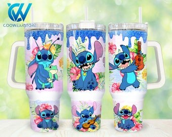 Cartoon Characters 40oz Tumbler Wrap Png, Glitter Cartoon 2 pieces 40 oz Tumbler Png, Cartoon Tropical Tumbler 40oz Png Sublimation Designs