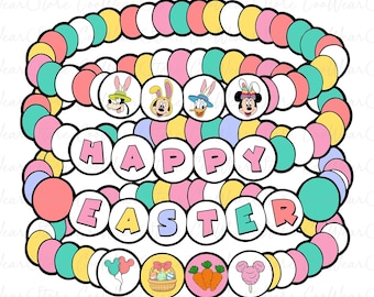 Bracelet de l'amitié de Pâques Png, Joyeuses Pâques Png, Pâques rétro Png, Lapin de Pâques Png, Coquette de Pâques Png, Jésus Png, Bracelet de Pâques Png