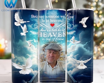 Custom Memorial Photo 20 oz Skinny Tumbler Png, Sympathy 20oz Tumbler Png, Memorial Straight and Taper Tumbler Wrap,In Loving Memory Tumbler