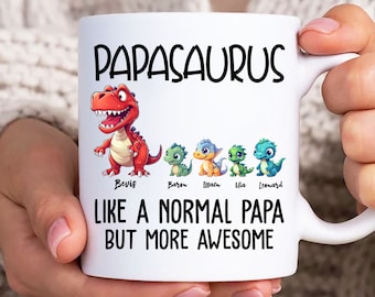 Custom Papasaurus Mug Wrap, Dad 11oz Mug Template, Dad 11oz Mug Png, Fathers Day Mug Sublimation Design, Bear Dad Mug Wrap, Dad Mug Wrap