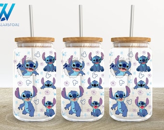 Cartoon Characters 16oz Glass Can Wrap, Cartoon 16 oz Glass Can Png, 16 oz Libbey Glass Can Wrap, 16 oz Tumbler Wrap Png, Sublimation Design
